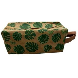 Trader Joe’s “washable paper” Monstera leaf print toiletry bag w/zip top